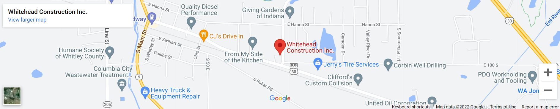 Whitehead Construction Inc. - Map